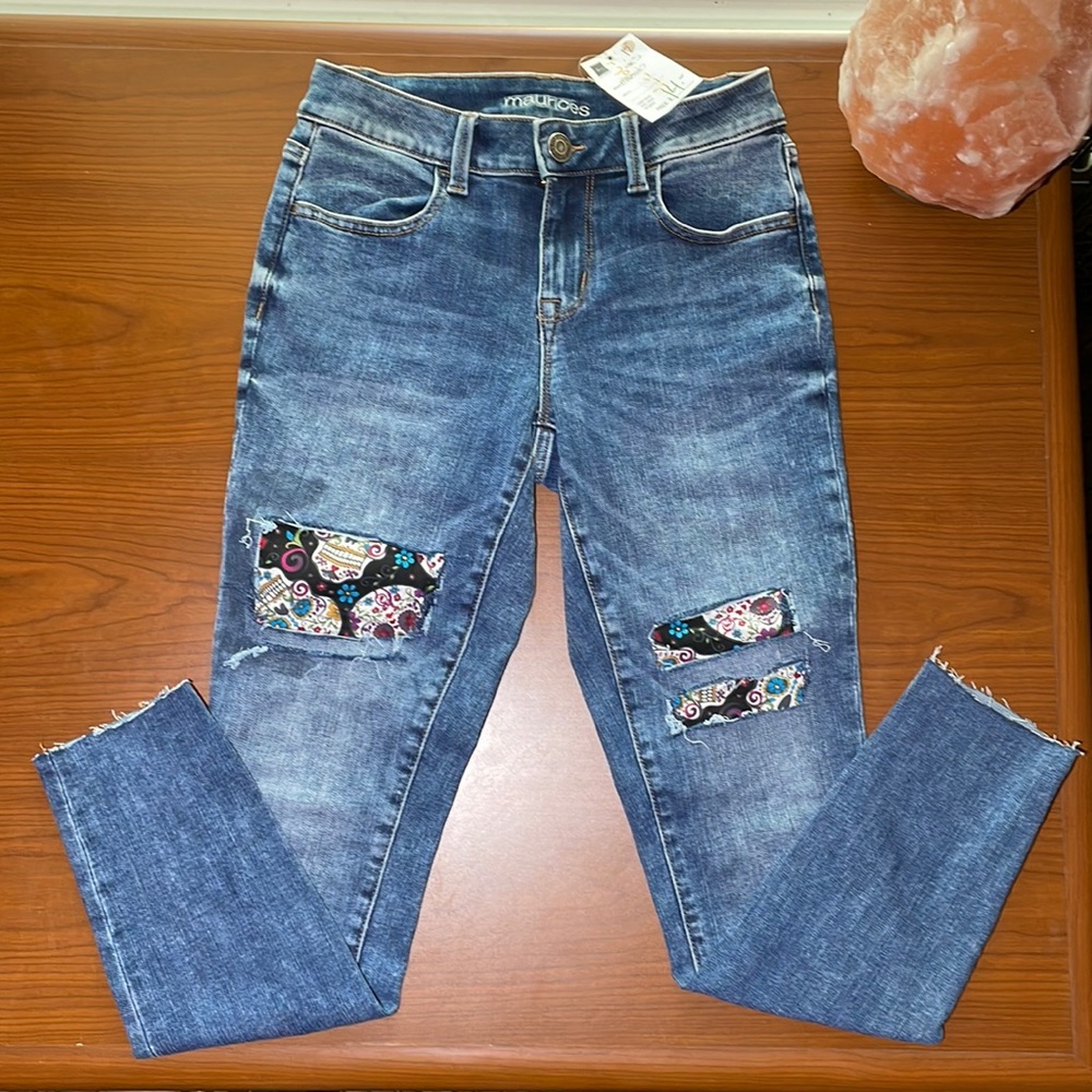 Maurice’s sugar skull jeans